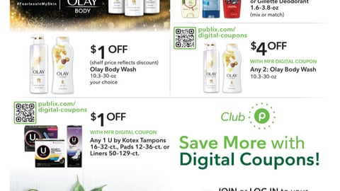 Publix P&G 'Extra Savings' Features